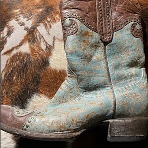 Old Gringo Turquoise and Brown Heeled Boots